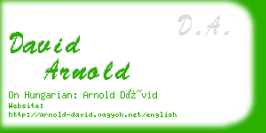 david arnold business card